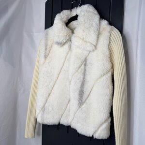 XOXO Cream and White Teddy Jacket